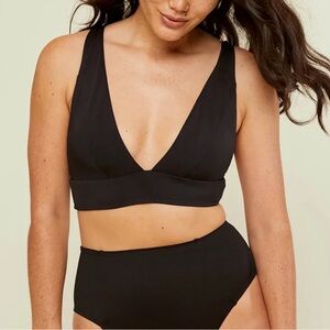NWT Andie Swim The Belize Top In Black Size Medium